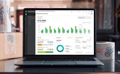 product dashboard in a laptop screen 