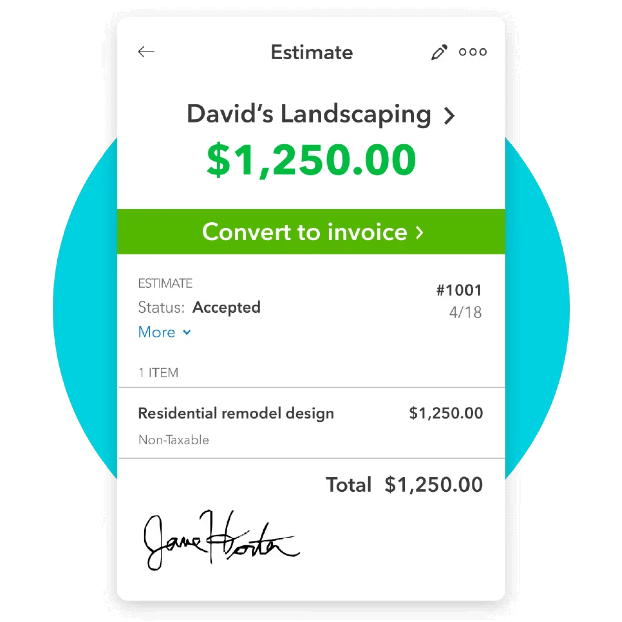 Use QuickBooks to convert an estimate to an invoice